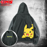 Men And Women Pokemon Pikachu Hoodie Anime Pikachu Joint-Name Hooded Sweater