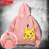 Men And Women Pokemon Pikachu Hoodie Anime Pikachu Joint-Name Hooded Sweater