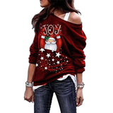Black Christmas Sweater Santa Claus Printed Sweater