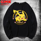 Men And Women Pokemon Pikachu Hoodie Anime Long Sleeve T-shirt