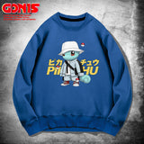 Men and Women Pokemon Pikachu Hoodie Pikachu round Neck Sweater