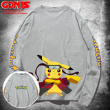 Men and Women Pokemon Pikachu Hoodie Pikachu Joint Name Long Sleeve T-shirt