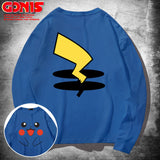 Men And Women Pokemon Pikachu Hoodie Cartoon Animation Long Sleeve T-shirt