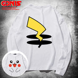 Men And Women Pokemon Pikachu Hoodie Cartoon Animation Long Sleeve T-shirt