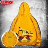 Men and Women Pokemon Pikachu Hoodie Cartoon Animation Loose Top Couple Coat