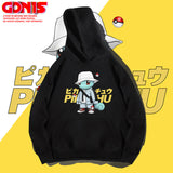 Men and Women Pokemon Pikachu Hoodie Pikachu Squirtle Hooded Sweater