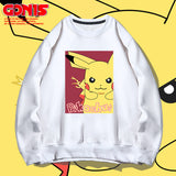 Men and Women Pokemon Pikachu Hoodie Youth Couple Loose Shoulder Clothes and Coat