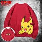 Men and Women Pokemon Pikachu Hoodie round Neck Sweater for Men and Women