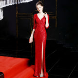 Sequin Evening Dress Queen Fishtail Gown