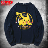 Men And Women Pokemon Pikachu Hoodie Anime Long Sleeve T-shirt