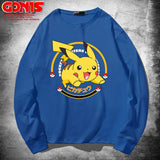 Men And Women Pokemon Pikachu Hoodie Anime Long Sleeve T-shirt