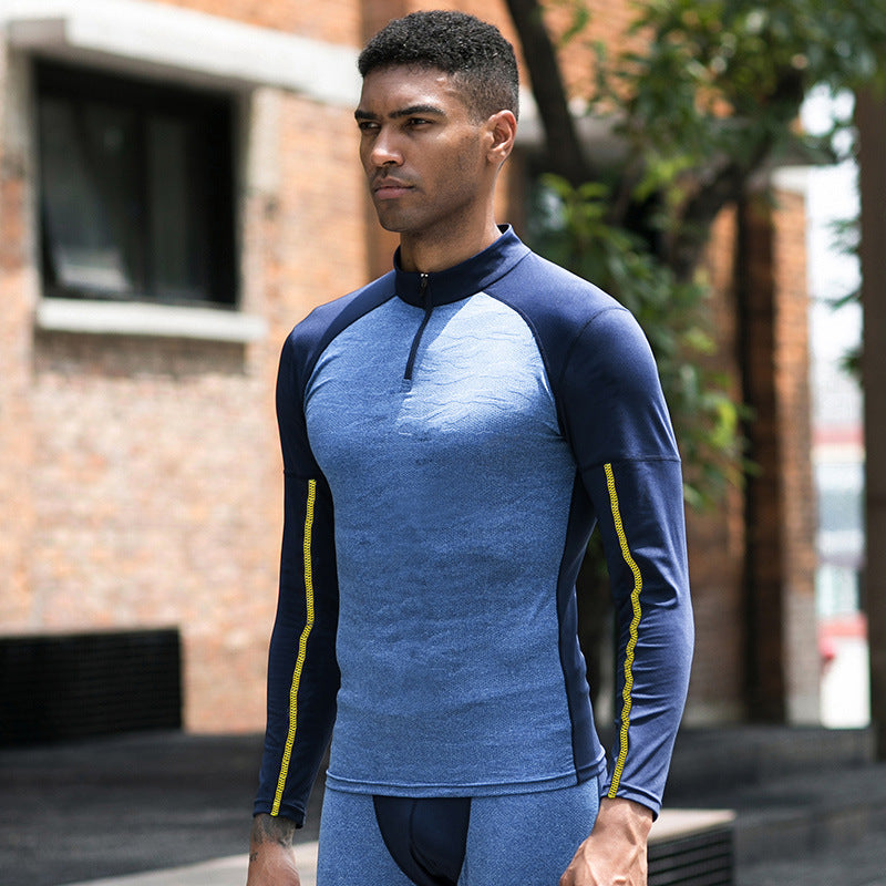 Moisture Wicking Shirts Men Autumn Winter Workout Clothes Long Sleeve Tight High Elastic Sportswear Camouflage Running Training Quick Drying Clothes