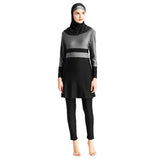 Burkini Swimwear Muslim Fashion Outfits Slim Fit Conservative Stitching Beachwear Swimsuit