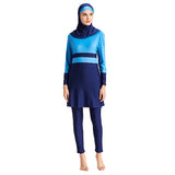 Burkini Swimwear Muslim Fashion Outfits Slim Fit Conservative Stitching Beachwear Swimsuit