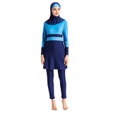 Burkini Swimwear Muslim Fashion Outfits Slim Fit Conservative Stitching Beachwear Swimsuit
