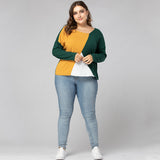 Women Plus Size Tops Spring Pullover Round Neck Loose Sweater