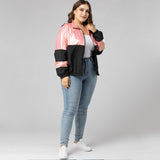 Women Plus Size Jackets Fall Sports Thin Section Lapel Loose Jacket Women