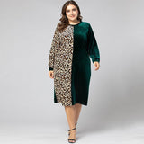 Women Plus Size Maxi Dresses Sexy Crew Neck A- Line Dress