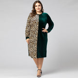 Women Plus Size Maxi Dresses Sexy Crew Neck A- Line Dress