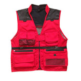 Men Utility Vest Work Zipper Tactical Work Vest Slim Pocket Jacket Men's Multi-Pocket Casual Vest