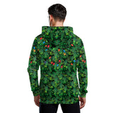 Ugly Christmas Sweater Green Fur Monster 3D Digital Printing Couple Long-Sleeved Sweater Hooded Pullover