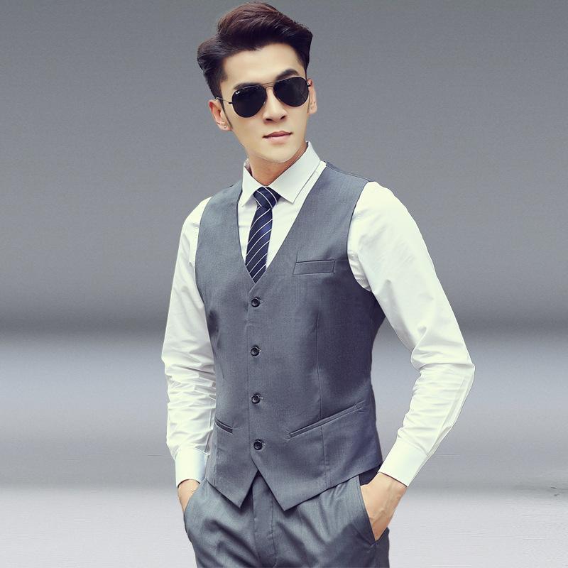 Mens Dress Vests Men's Vest Casual Jacket Business Waistcoat Suit Vest Casual Business Men's Clothing