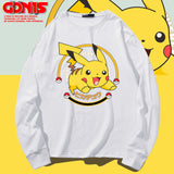 Men And Women Pokemon Pikachu Hoodie Anime Long Sleeve T-shirt