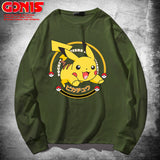 Men And Women Pokemon Pikachu Hoodie Anime Long Sleeve T-shirt