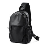 Sling Bags for Men Simple Casual Men's Leather Chest Bag