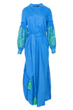 Women Dresses Women's Embroidered Lantern Maxi Dress