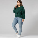 Women Plus Size Tops Crew Neck Straight Sweater