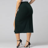 Women plus Size Skirts Sexy Irregular Split Skirt