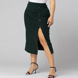 Women plus Size Skirts Sexy Irregular Split Skirt