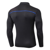 Moisture Wicking Shirts Men's Autumn and Winter Stand Collar Workout Clothes High Elastic Quick-Drying Tight Clothes