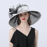 Kentucky Derby Hats Polyester Mesh Broad-Brimmed Hat