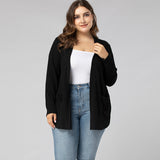 Women Plus Size Tops Cardigan V-neck Loose Sweater