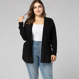 Women Plus Size Tops Cardigan V-neck Loose Sweater