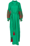 Women Dresses Women's Embroidered Lantern Maxi Dress