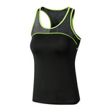 Moisture Wicking Shirts Yoga Sports Vest for Women Fitness Running Contrast Color Patchwork Breathable Tights