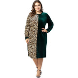 Women Plus Size Maxi Dresses Sexy Crew Neck A- Line Dress