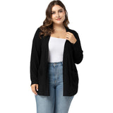 Women Plus Size Tops Cardigan V-neck Loose Sweater