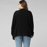 Women Plus Size Tops Cardigan V-neck Loose Sweater