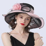 Kentucky Derby Hats Wide Big Brim Sun Shade Casual Hat