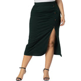 Women plus Size Skirts Sexy Irregular Split Skirt