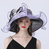 Kentucky Derby Hats Lace Curling Casual Sun Hat