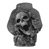 Skull Hoodie 3D Digital Printing Skull Sweater Men's Hoodie