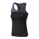 Moisture Wicking Shirts Yoga Sports Vest for Women Fitness Running Contrast Color Patchwork Breathable Tights