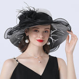 Kentucky Derby Hats Wide Big Brim Sun Shade Casual Hat