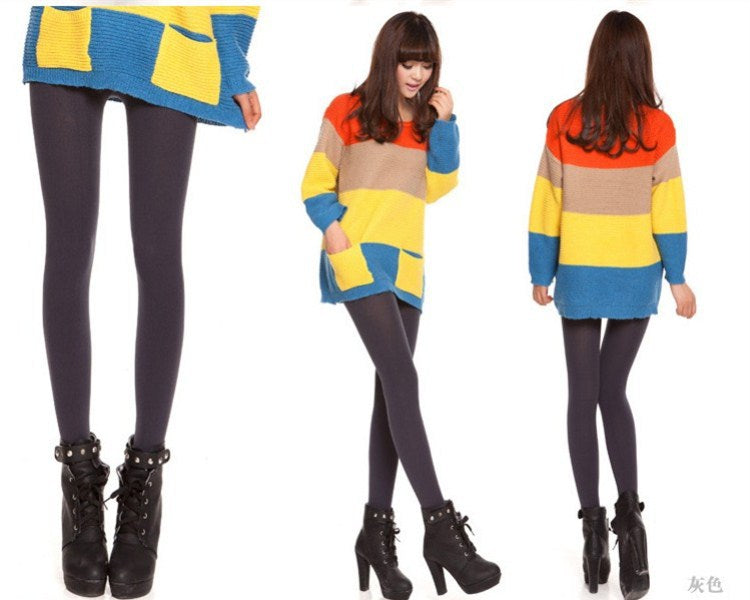 Women's Legging Autumn and Winter Hairy Pants Thickened Pantyhose Stockings for Women