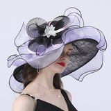 Kentucky Derby Hats Lace Curling Casual Sun Hat